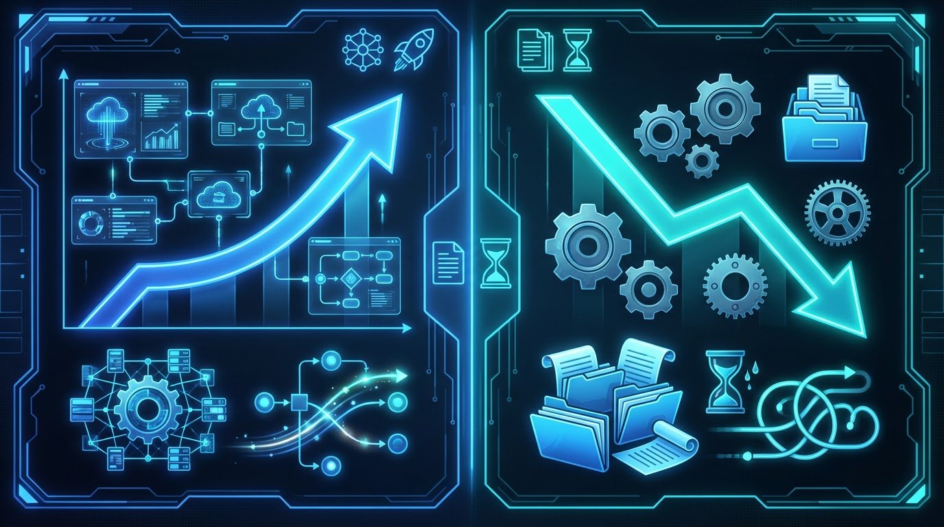 DX化企業とアナログ企業の生産性格差